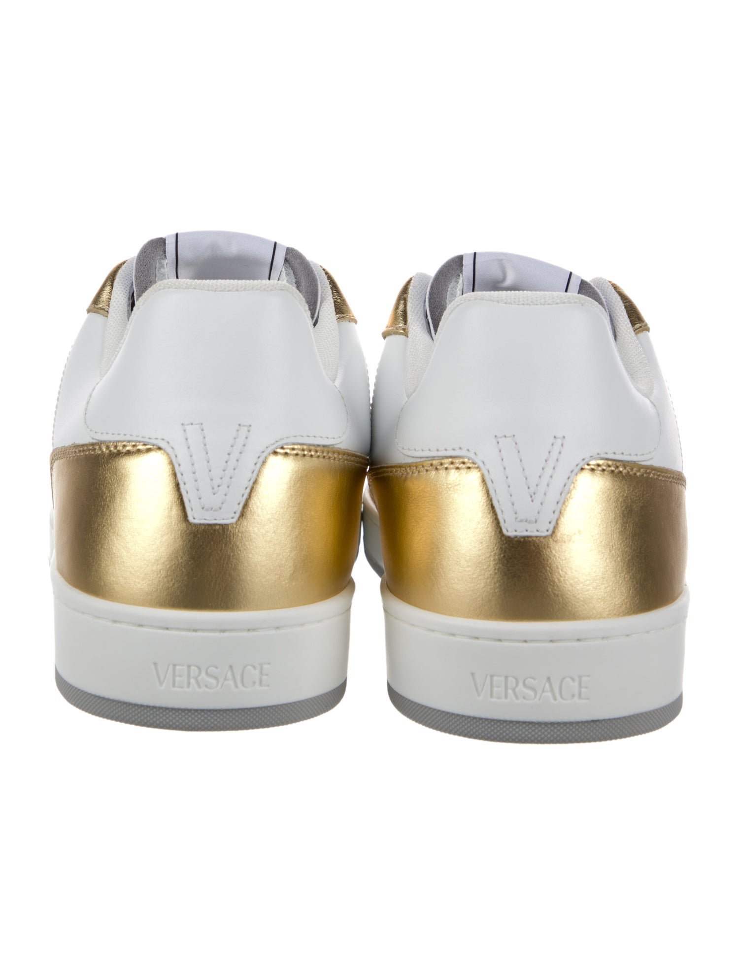 Versace Leather Colorblock Pattern Sneakers